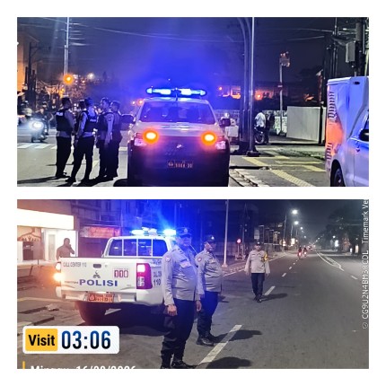 Patroli Antisipasi 3C dan Geng Motor, Polsek Medan Baru Pastikan Situasi Wilkum Aman Kondusif