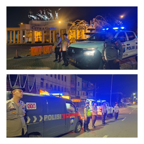 Polsek Medan Baru Gelar Patroli Malam, Wilkum Terpantau Aman