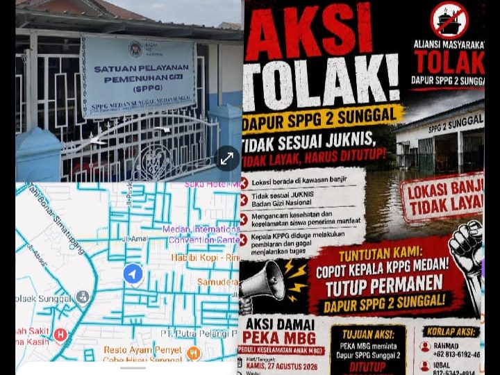 Walikota Medan Sebagai Ketua Satgas MBG Diminta Jangan Tutup Mata Terhadap SPPG Sunggal 2 Yang Tak Kantongi Rekomendasi Kelurahan