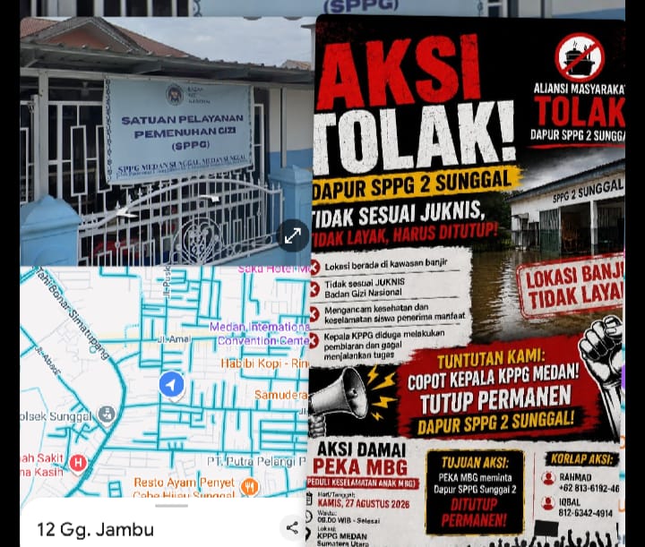 Walikota Medan Sebagai Ketua Satgas MBG Diminta Jangan Tutup Mata Terhadap SPPG Sunggal 2 Yang Tak Kantongi Rekomendasi Kelurahan