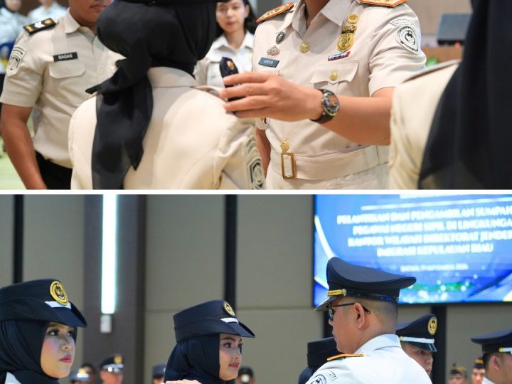 Kantor Wilayah Direktorat Jenderal Imigrasi Kepulauan Riau Laksanakan Pelantikan dan Pengambilan Sumpah Janji 205 ASN